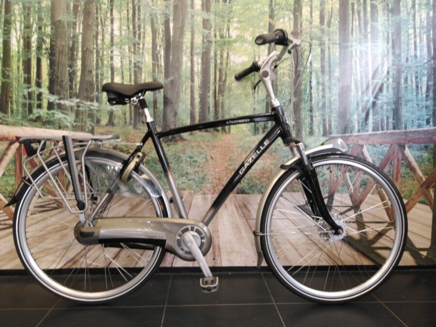Gazelle Chamonix Heren Zwart/zilver 57cm